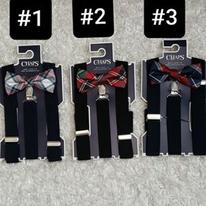 NWT Boy's Ralph Lauren Chaps brand Bow tie and suspender set